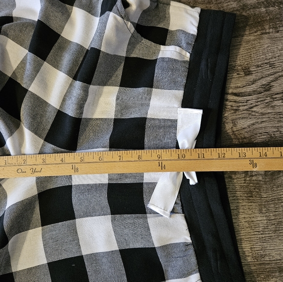 NWT Ivory Ella Pajama Jogger Pants Blk/Wht Checkerboard Size L - Picture 4 of 5